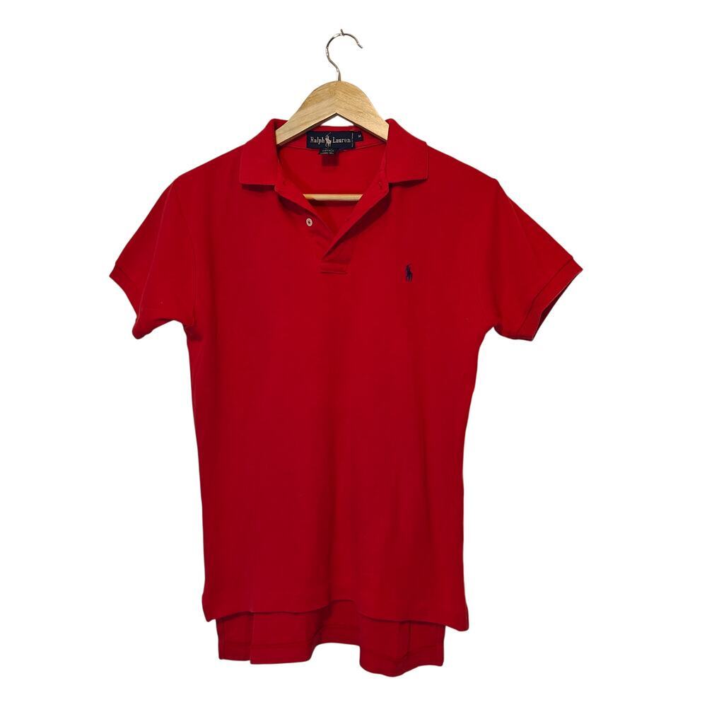 Ralph Lauren Red Classic Fit Polo Shirt M 100% Cotton